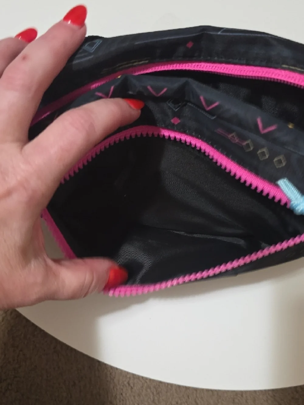 Disney Iwaju Black & Pink Fanny Pack with Multi-Color Accents